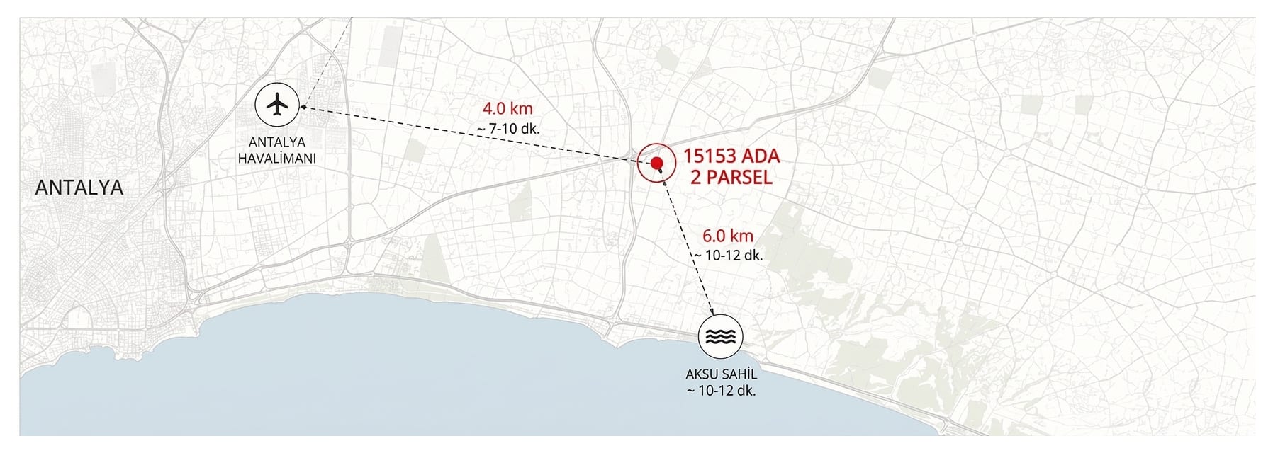 Havalimanına dört kilometre